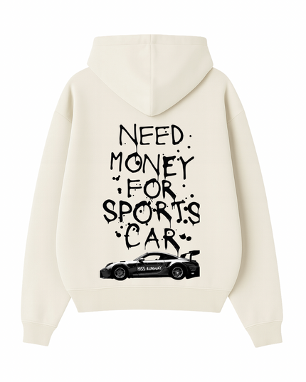 Need Money For Sports Car Black Hoodie Adults
