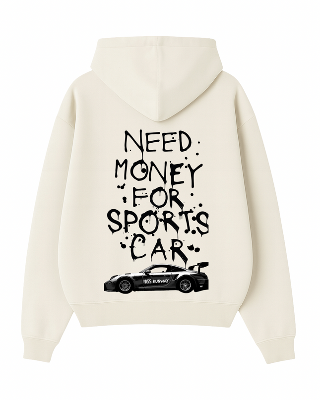 Need Money For Sports Car Black Hoodie Adults