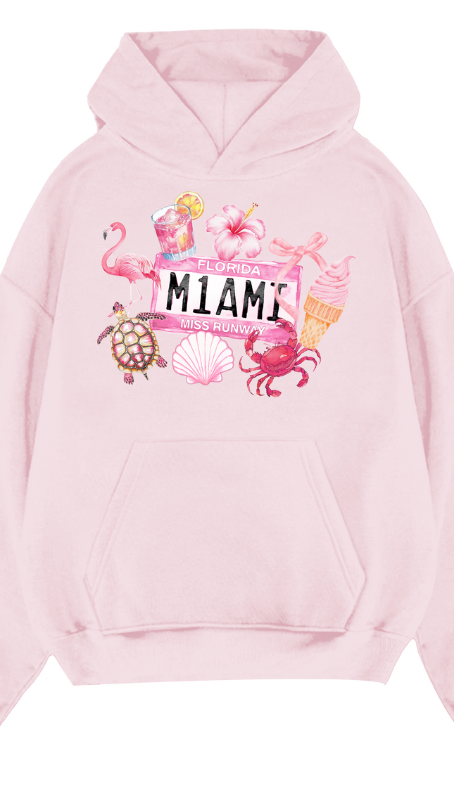 Miami Hoodie – adult printed hoodie by Miss Runway