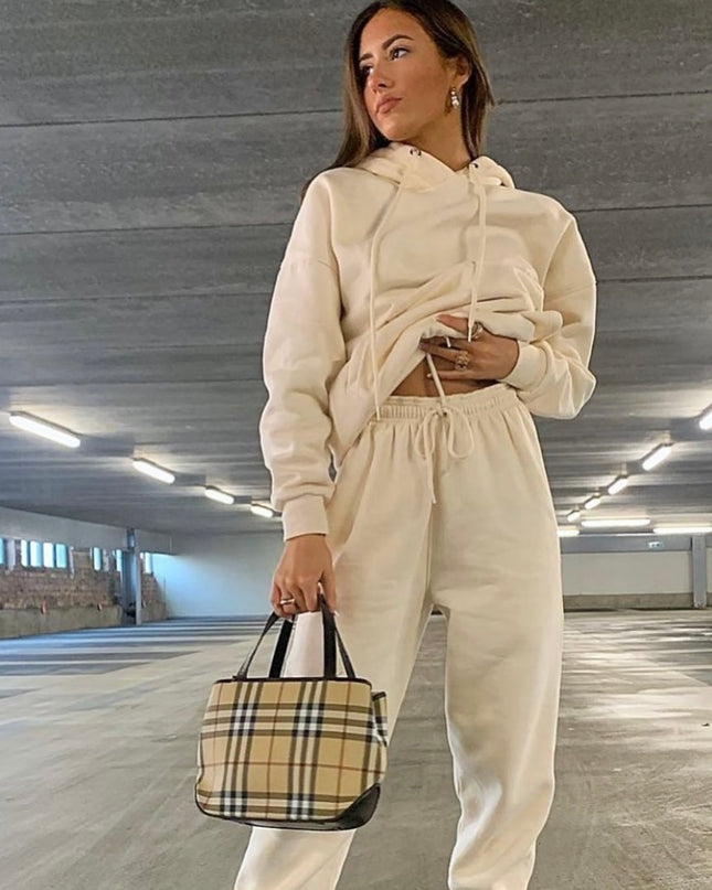 Cream Hooded Tracksuit