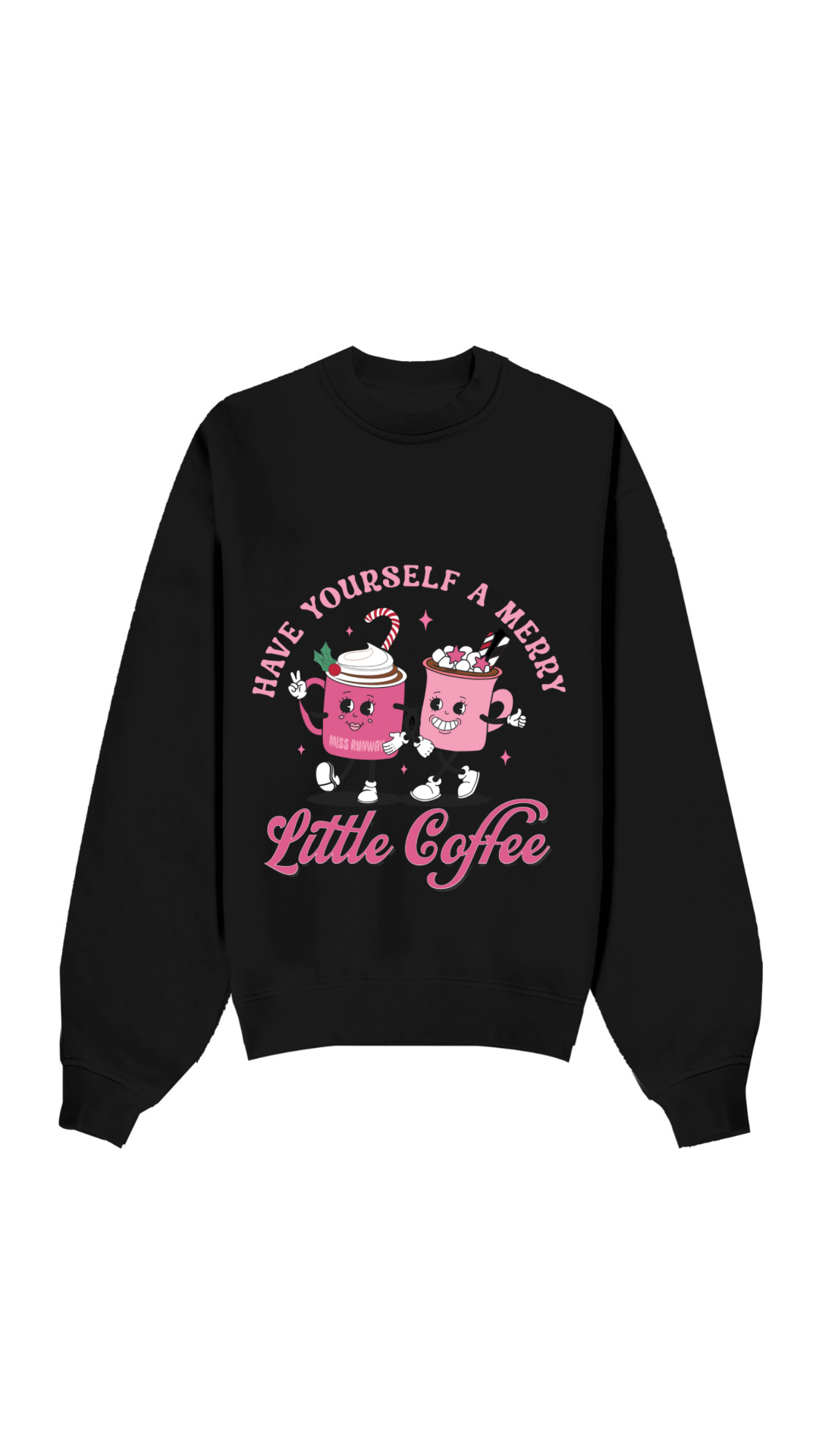 Merry Little Coffee Sweatshirt Black