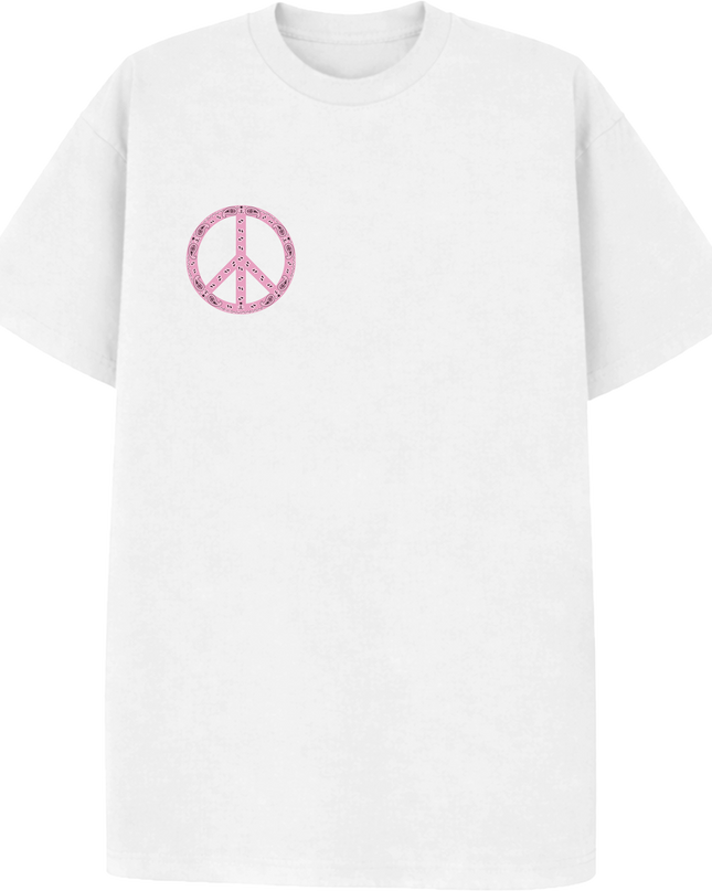 Paisley Peace T Shirt Candy Pink