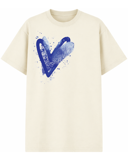 Royal Blue Scatter Heart Printed T-shirt Kids