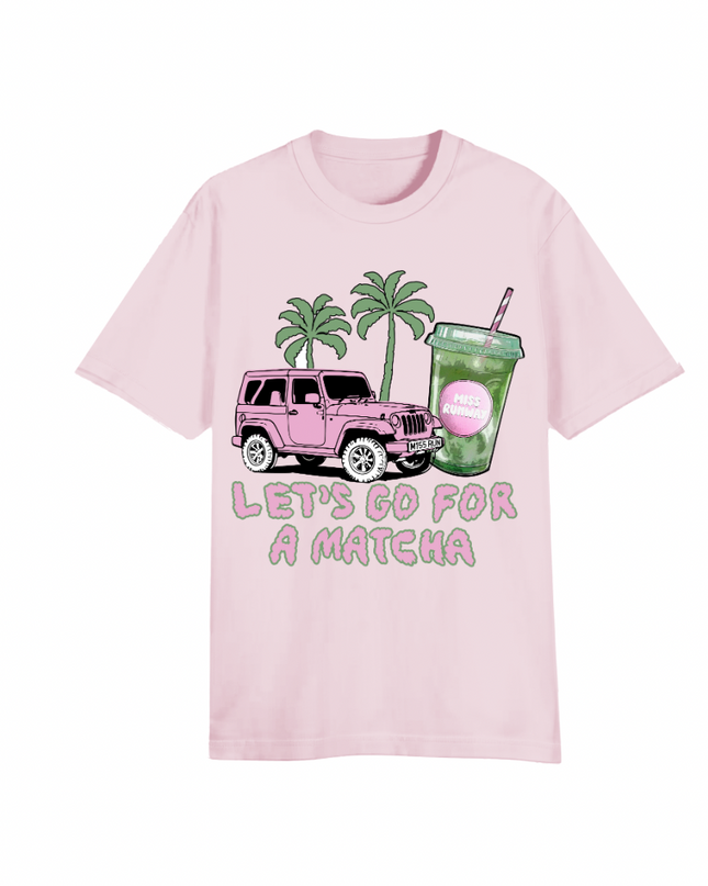 Let's Go For Matcha Printed T-shirt Adult