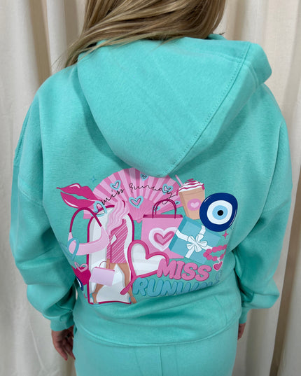 Miss Runway Hooded Tracksuit Mint