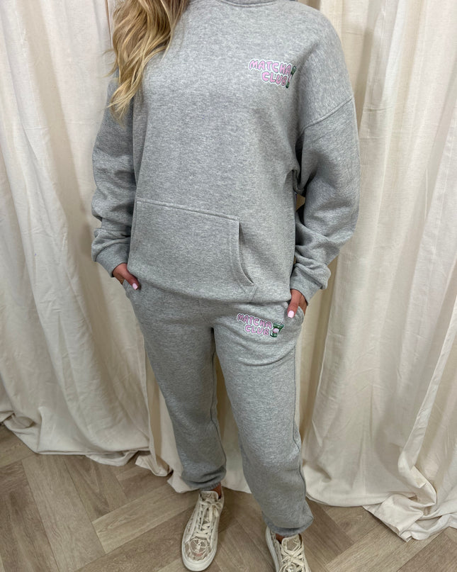 Let's Go For A Matcha Kids Hooded Tracksuit
