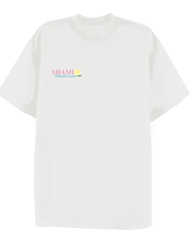 Miami Tennis Club Printed T-shirt Adult