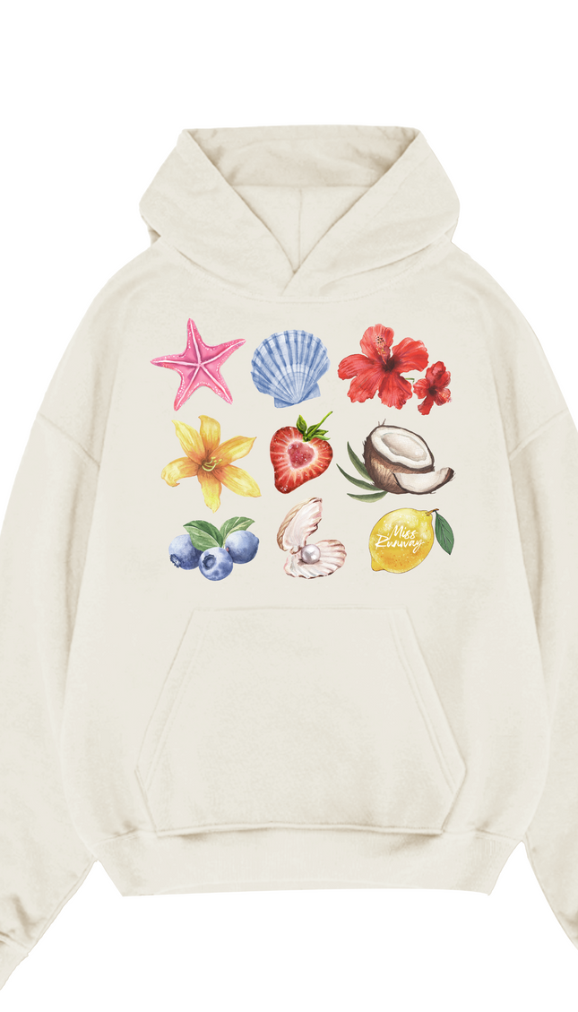 Seashell And Flowers Hoodie – additional view