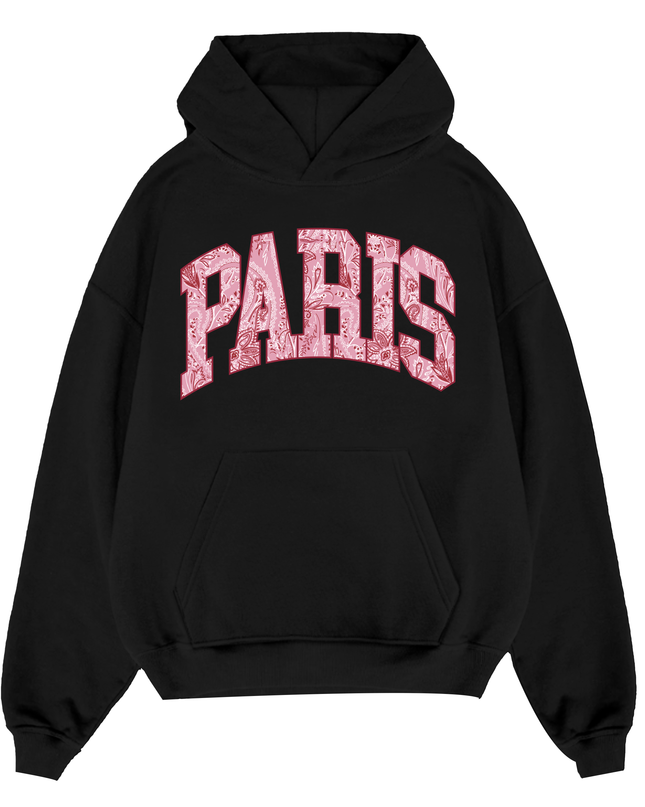 Paris Paisley Printed Hoodie Adults