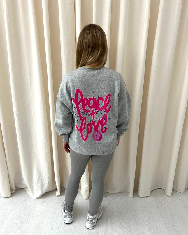 Peace + Love  Printed Sweatshirt & Leggings Adults