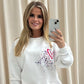 Multicoloured Leopard Print Sweatshirt White