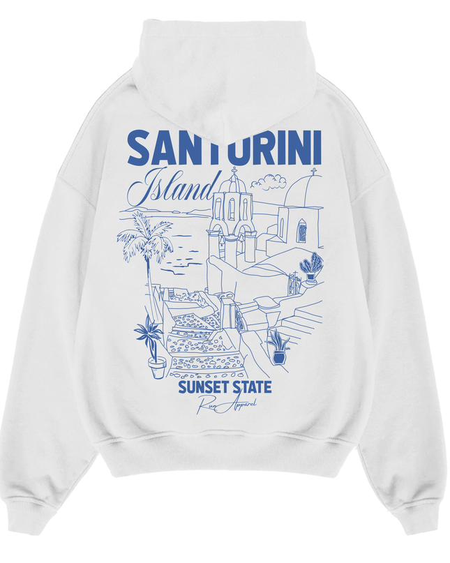 Santorini Island Hoodie Adult
