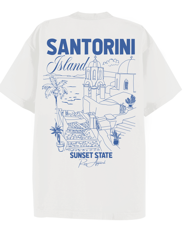 Santorini Island T-shirt Adult