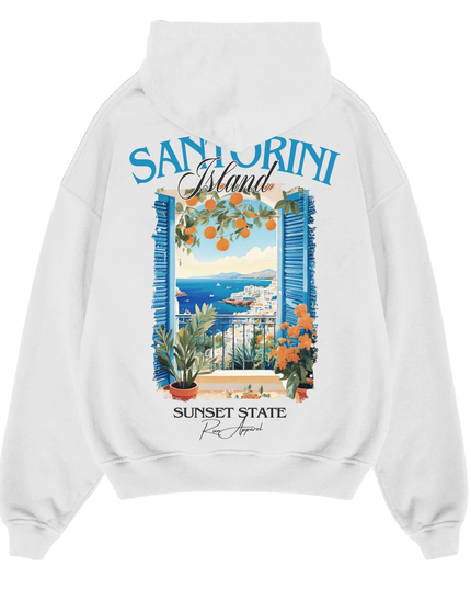 Santorini Sunset State Hoodie Adult