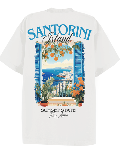 Santorini Sunset State T-shirt Adult