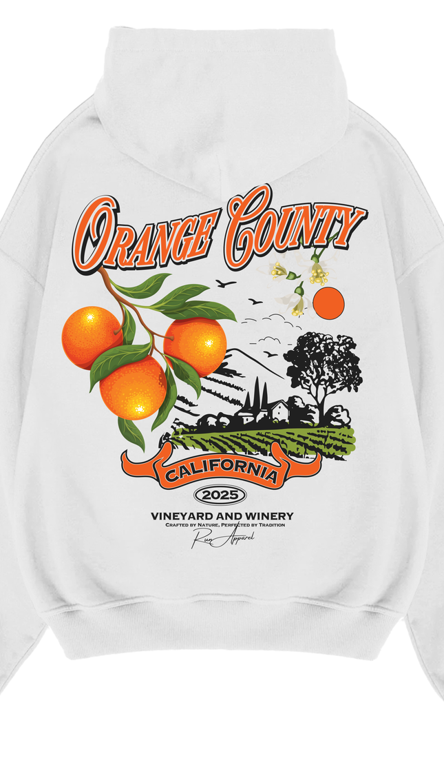 Orange County Hoodie – unisex printed hoodie by Miss Runway
