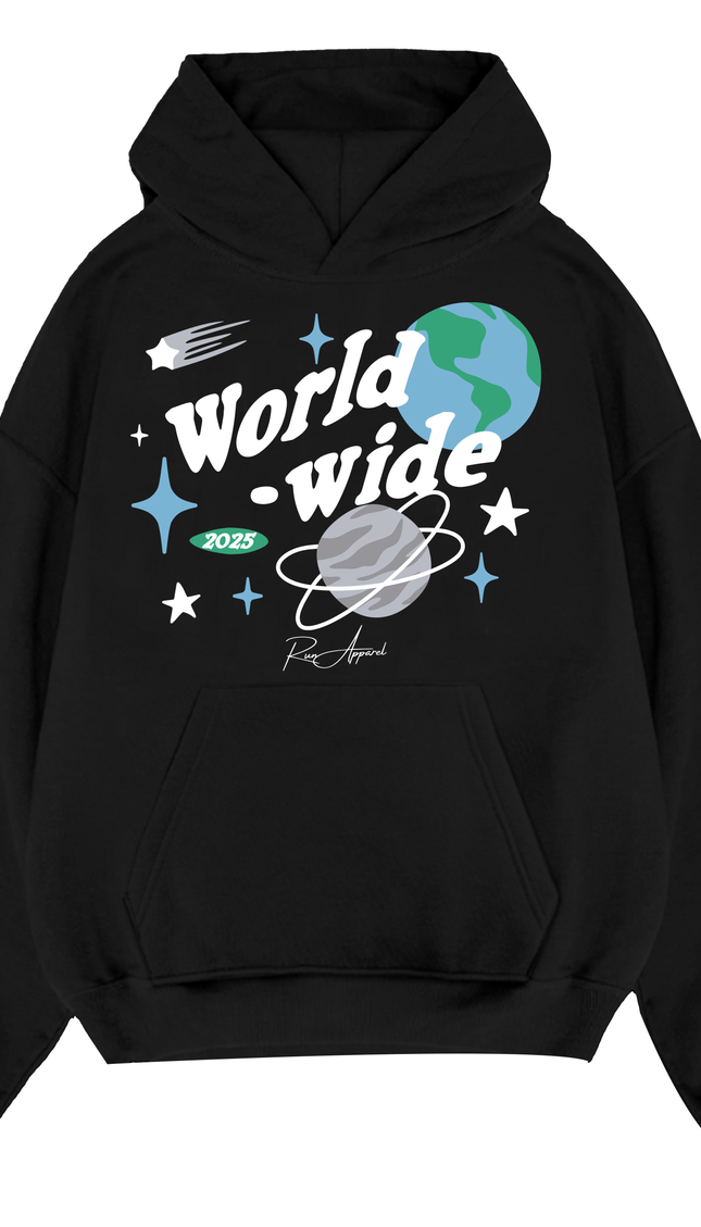 World Wide Hoodie – unisex printed hoodie by Miss Runway