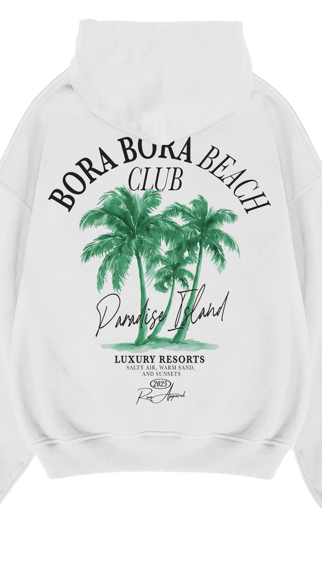Bora Bora Beach Club Hoodie – unisex printed hoodie by Miss Runway