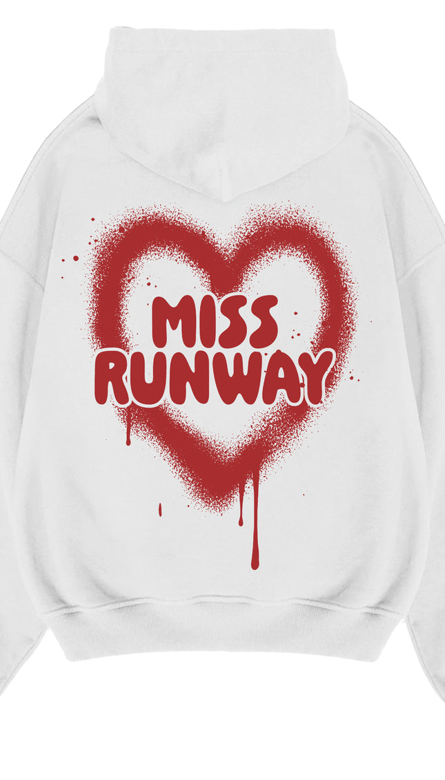Miss Runway Heart Hoodie – adult printed hoodie by Miss Runway