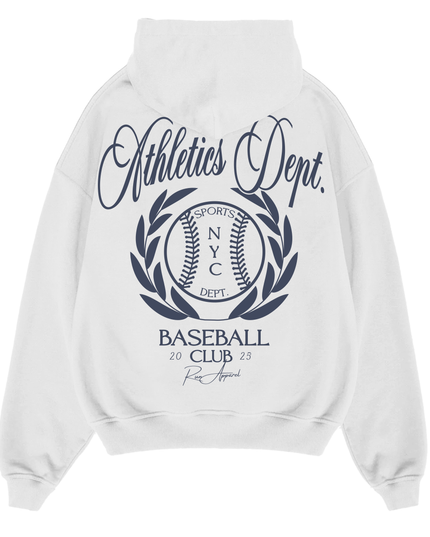 Baseball Club Hoodie Adult White