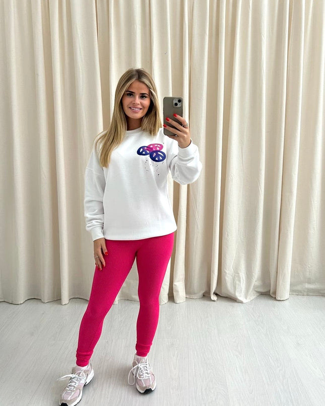 Peace + Love  Printed Sweatshirt & Leggings Adults