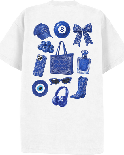 Paisley Reverie T-shirt Royal Blue