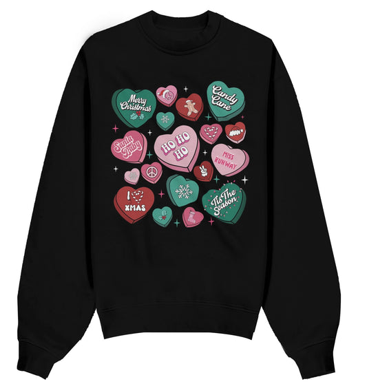 Love Heart Sweatshirt Black