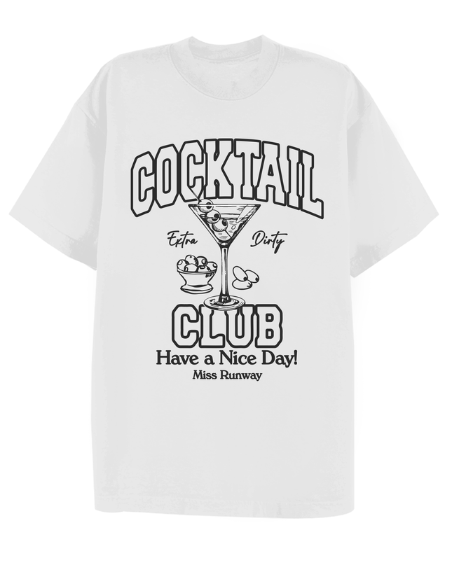 Miss Runway Cocktail Club Printed T-shirt Adult
