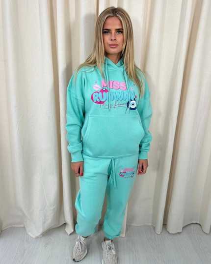 Miss Runway Hooded Tracksuit Mint
