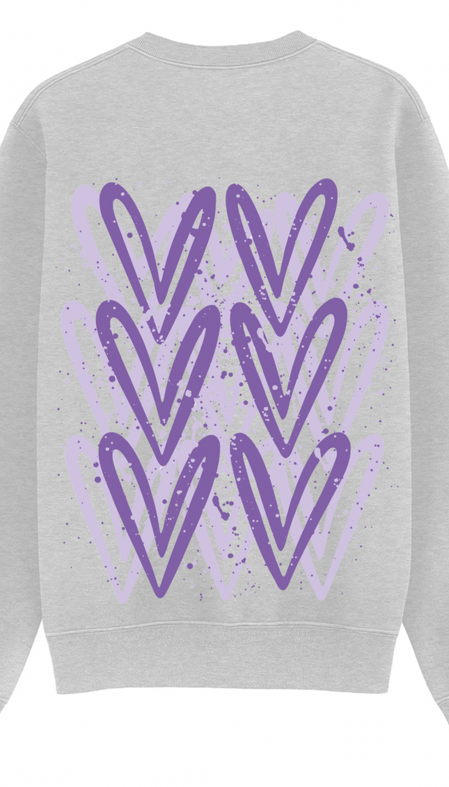 Lilac Heart Printed Sweatshirt – image 7