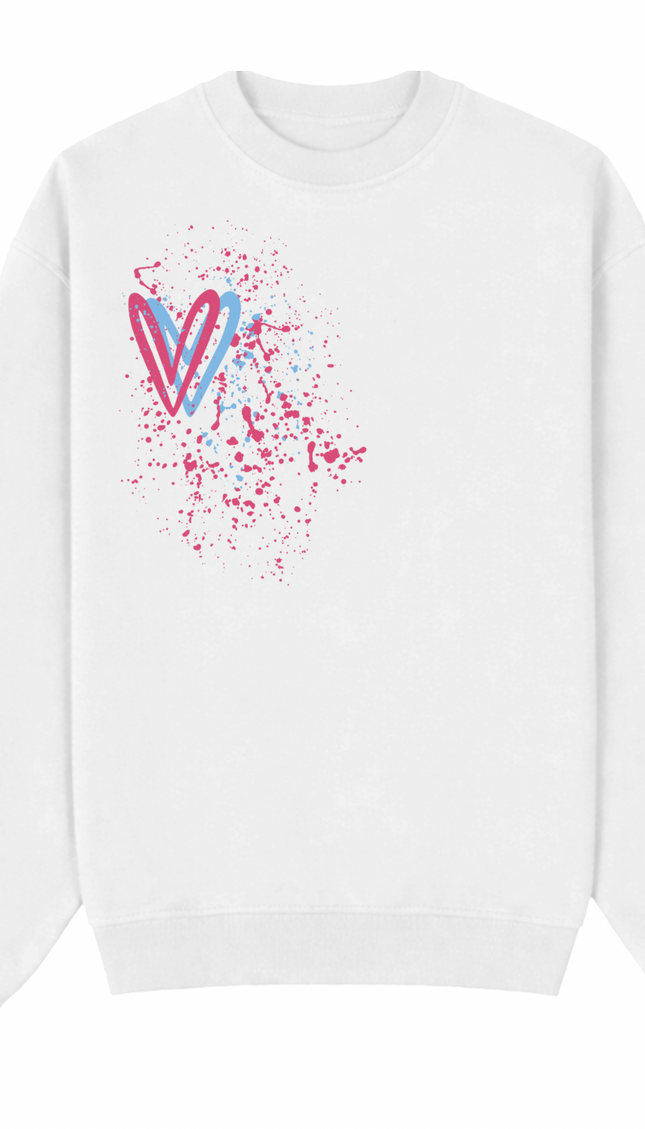 Multicoloured Heart Printed Sweatshirt – image 4