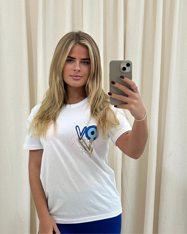 Gold Heart Evil Eye 11:11 Printed T-shirt Kids