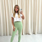 Sage Green Ribbed Leggings