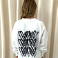 Dark Grey Heart Graffiti Sweatshirt White