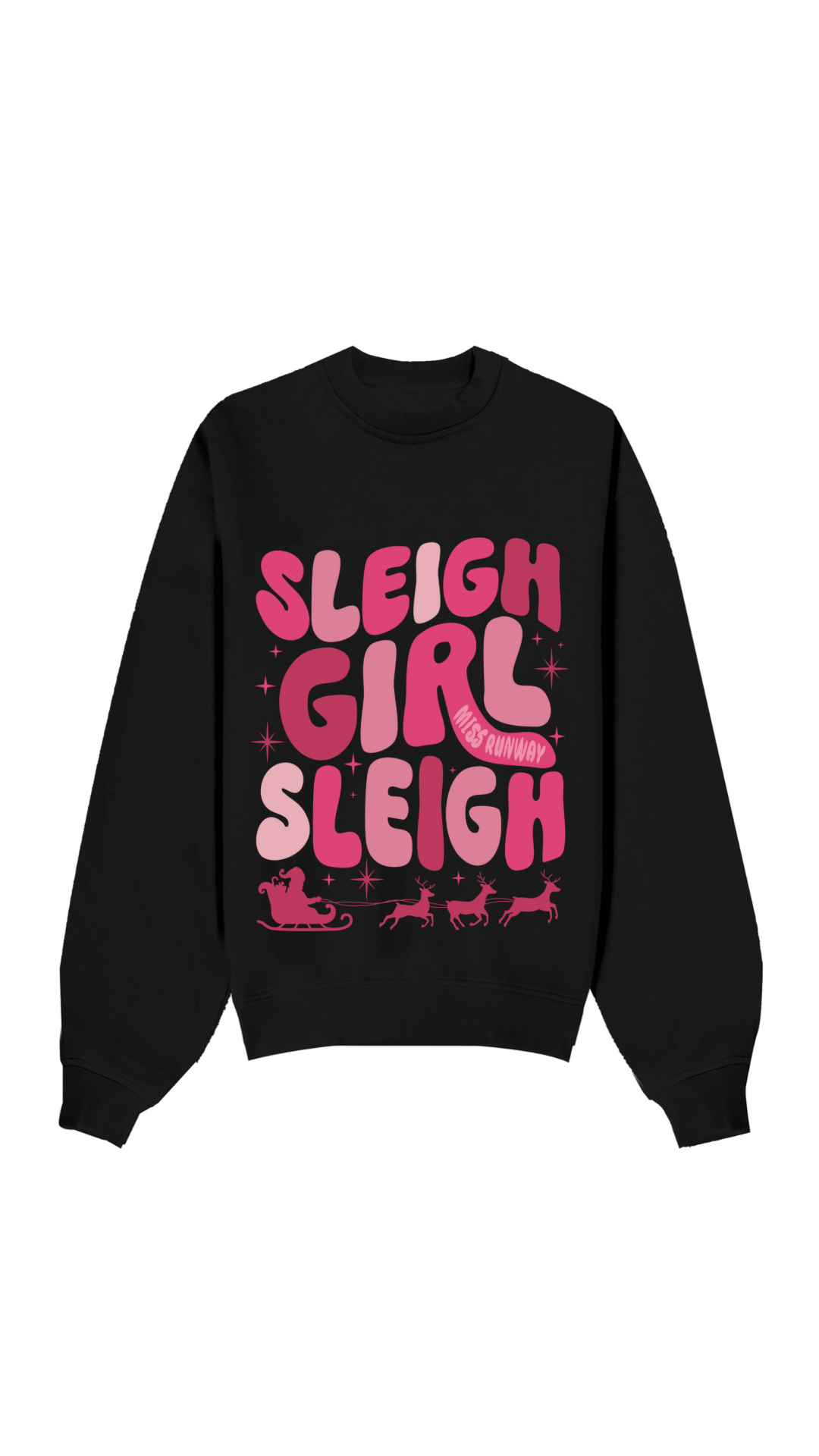 Miss Runway Sleigh Girl Sweatshirt Black