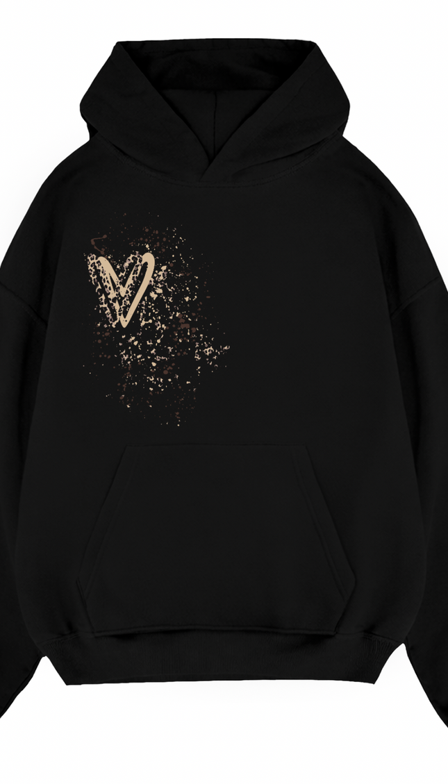 Leopard Print Heart Printed Hoodie – image 4