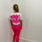 Hot Pink Cropped Heart T-Shirt