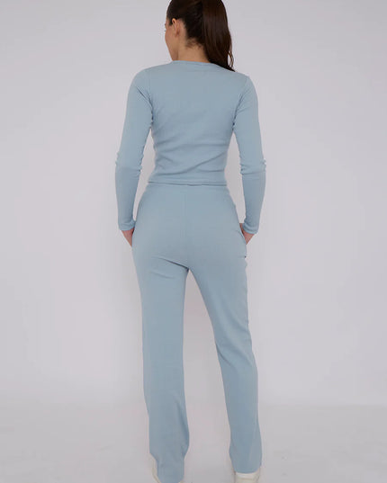 Button Loungewear Co ord  Charcoal Blue