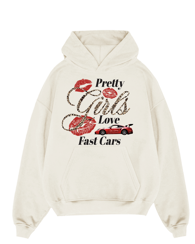 Pretty Girls Love Fast Cars Hoodie Adults