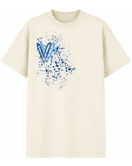 Royal Blue Paisley Heart Printed T-shirt Kids
