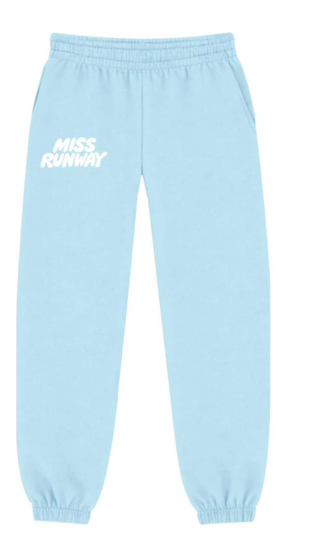 Miss Runway Established Joggers Blue/White – adult printed joggers by Miss Runway