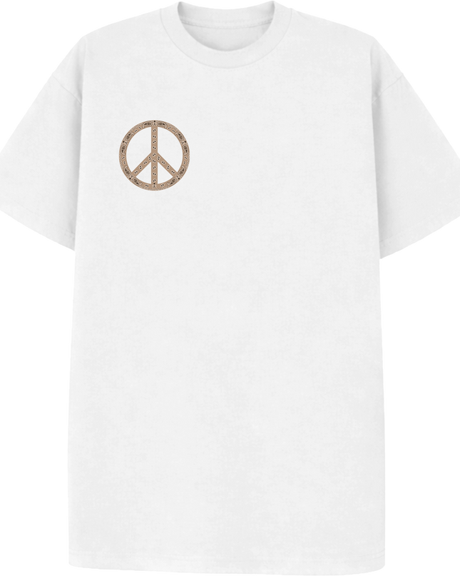 Paisley Peace T Shirt Beige