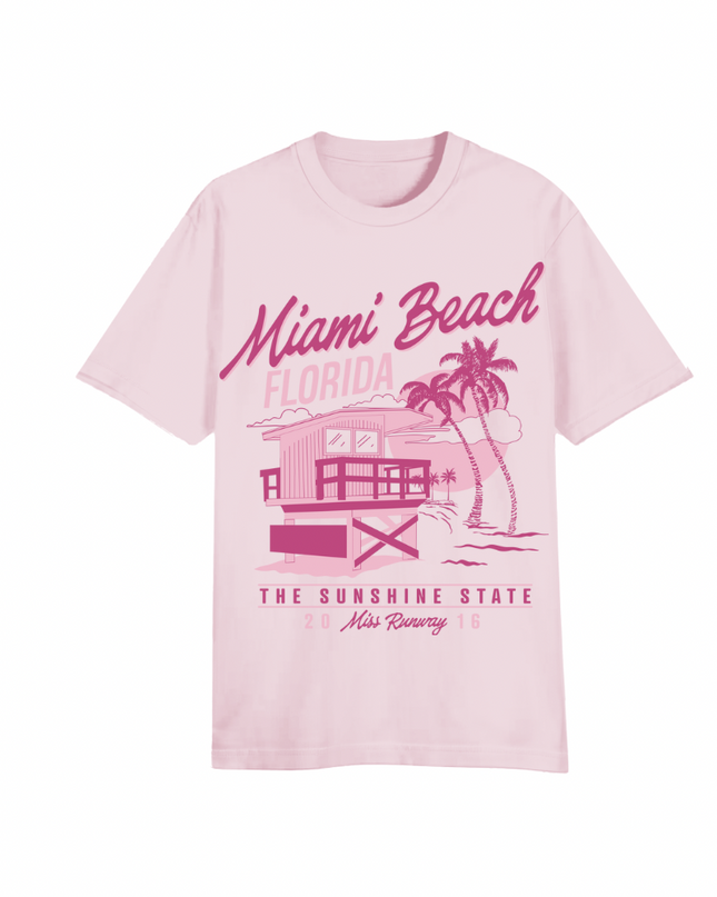 Miami Beach Sunshine State Printed T-shirt Adult