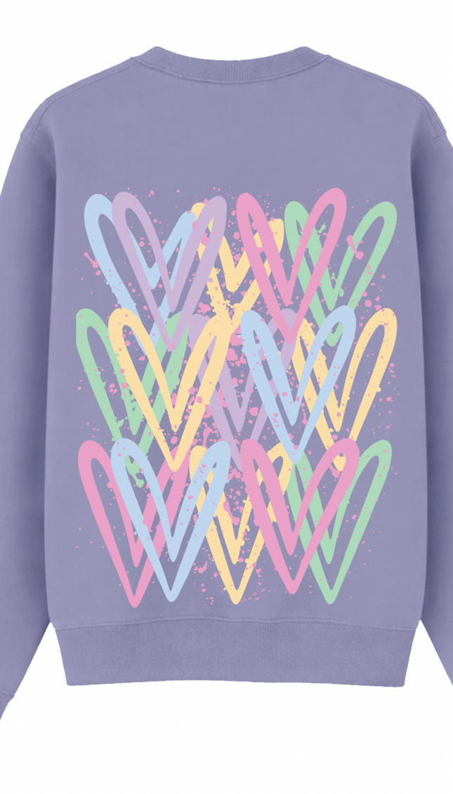 Pastel Heart Printed Sweatshirt – image 11