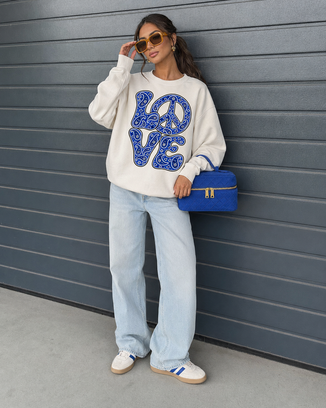 Paisley Love Royal Blue Sweatshirt