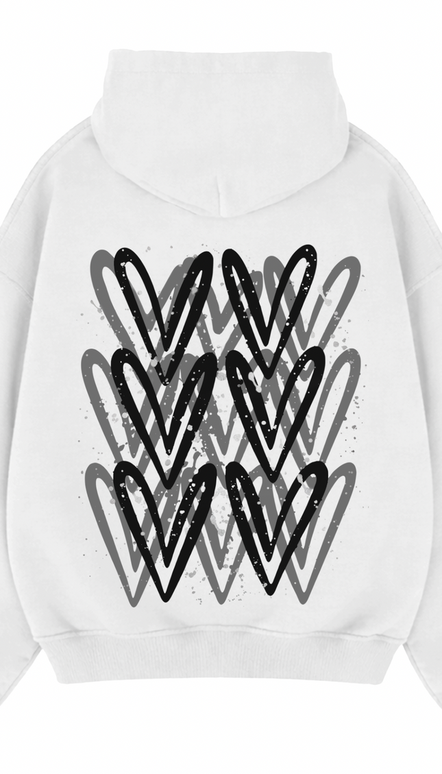 Black Heart Printed Hoodie – image 5