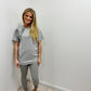 Grey Heart Grey T-Shirt And Legging Set