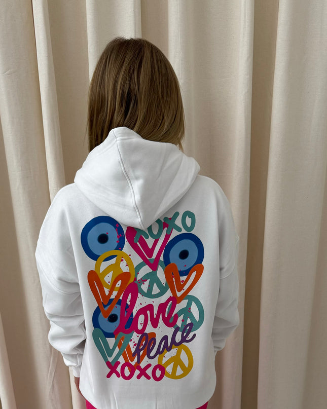 XOXO Graffiti Hoodie White