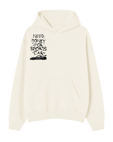 Need Money For Sports Car Black Hoodie Adults