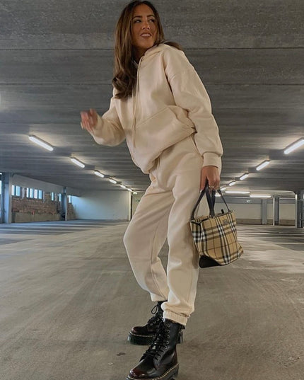 Cream Hooded Tracksuit